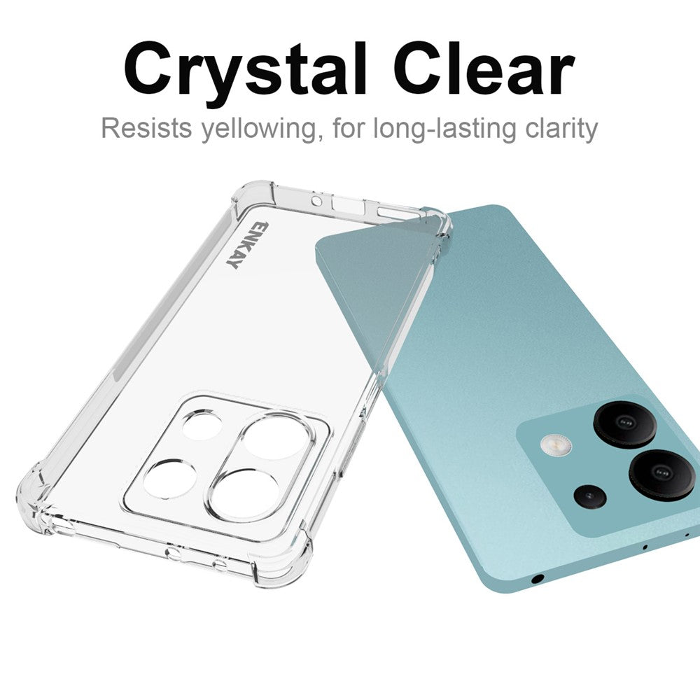 ENKAY HAT PRINCE For Xiaomi Redmi Note 13 5G TPU Case Non-slip Phone Cover Four Corners Reinforced