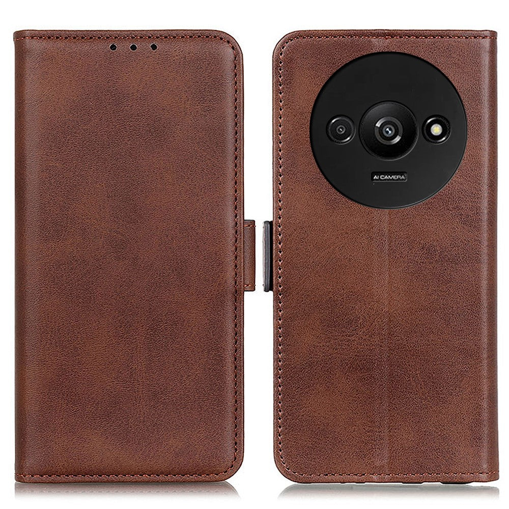 For Xiaomi Redmi A3 4G / Poco C61 4G Wallet Case PU Leather Stand Phone Cover Side Magnetic Clasp