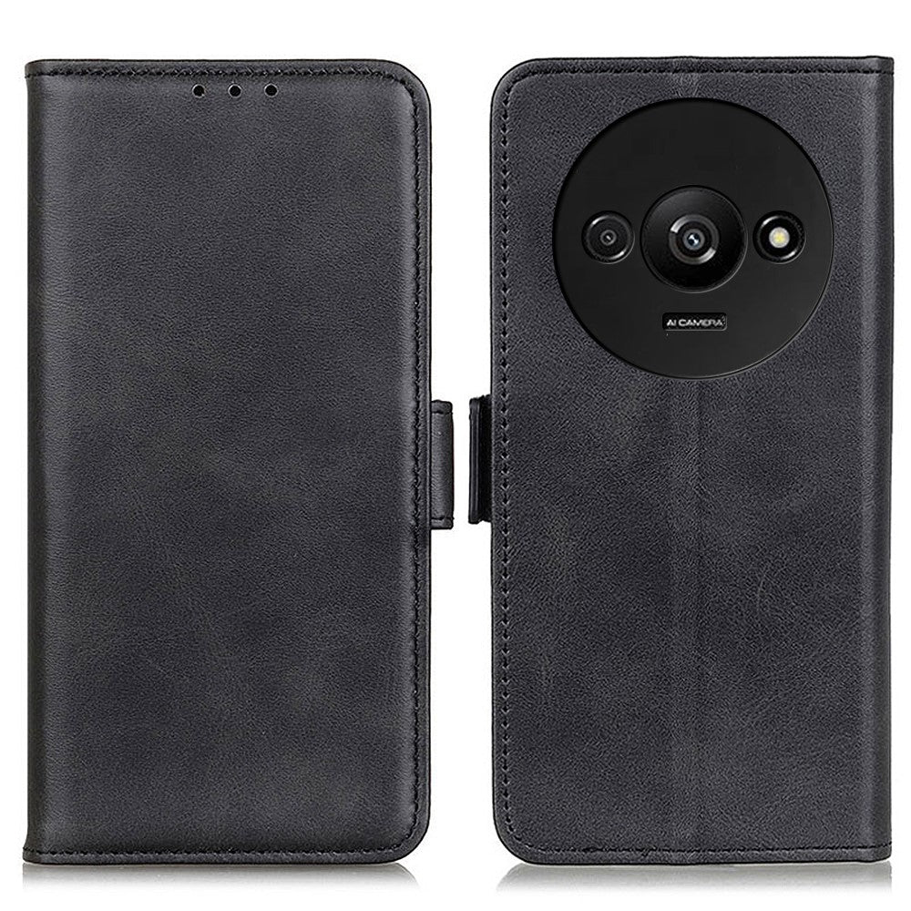 For Xiaomi Redmi A3 4G / Poco C61 4G Wallet Case PU Leather Stand Phone Cover Side Magnetic Clasp