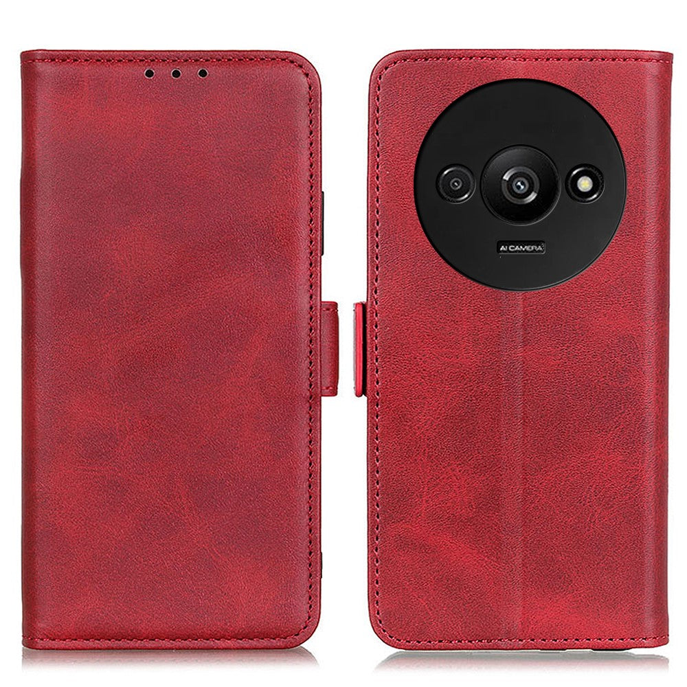 For Xiaomi Redmi A3 4G / Poco C61 4G Wallet Case PU Leather Stand Phone Cover Side Magnetic Clasp