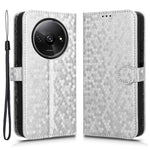 For Xiaomi Redmi A3 / Poco C61 4G Case Dots Imprinted PU Leather Viewing Stand Phone Cover