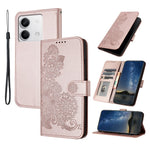 For Xiaomi Redmi Note 13 4G Phone Cases Mandala Flower Leather Wallet Mobile Cover with Strap