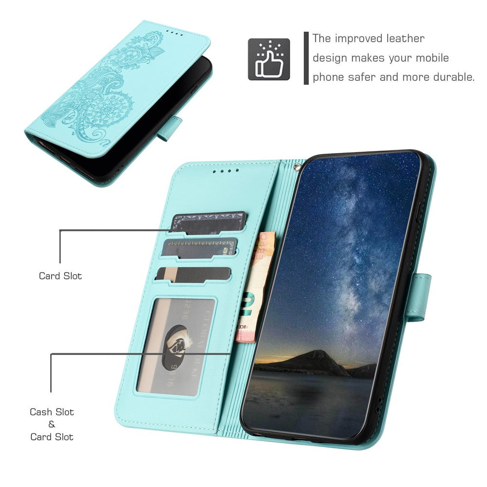 For Xiaomi Redmi Note 13 5G Phone Cases Mandala Flower Leather Wallet Mobile Cover with Strap