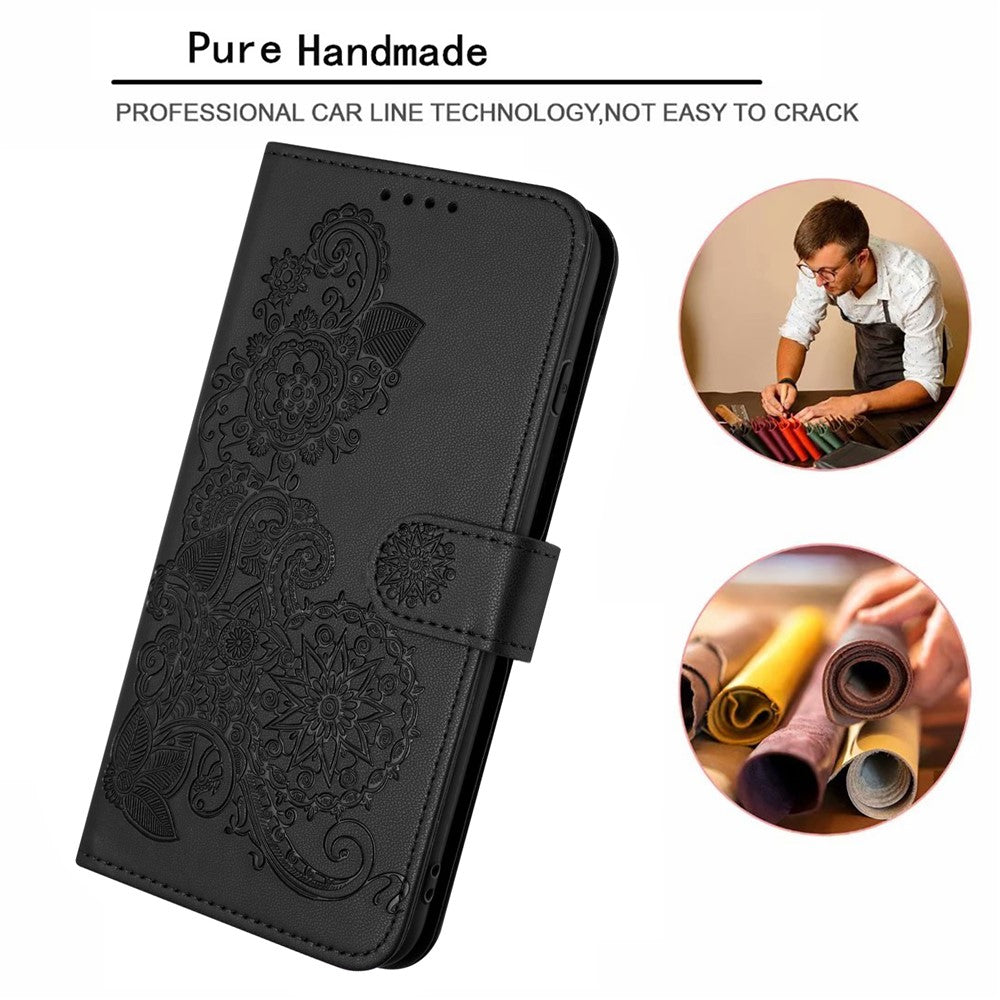 For Xiaomi Redmi Note 13 Pro 4G / Poco M6 Pro 4G Phone Cases Mandala Flower Leather Wallet Mobile Cover with Strap