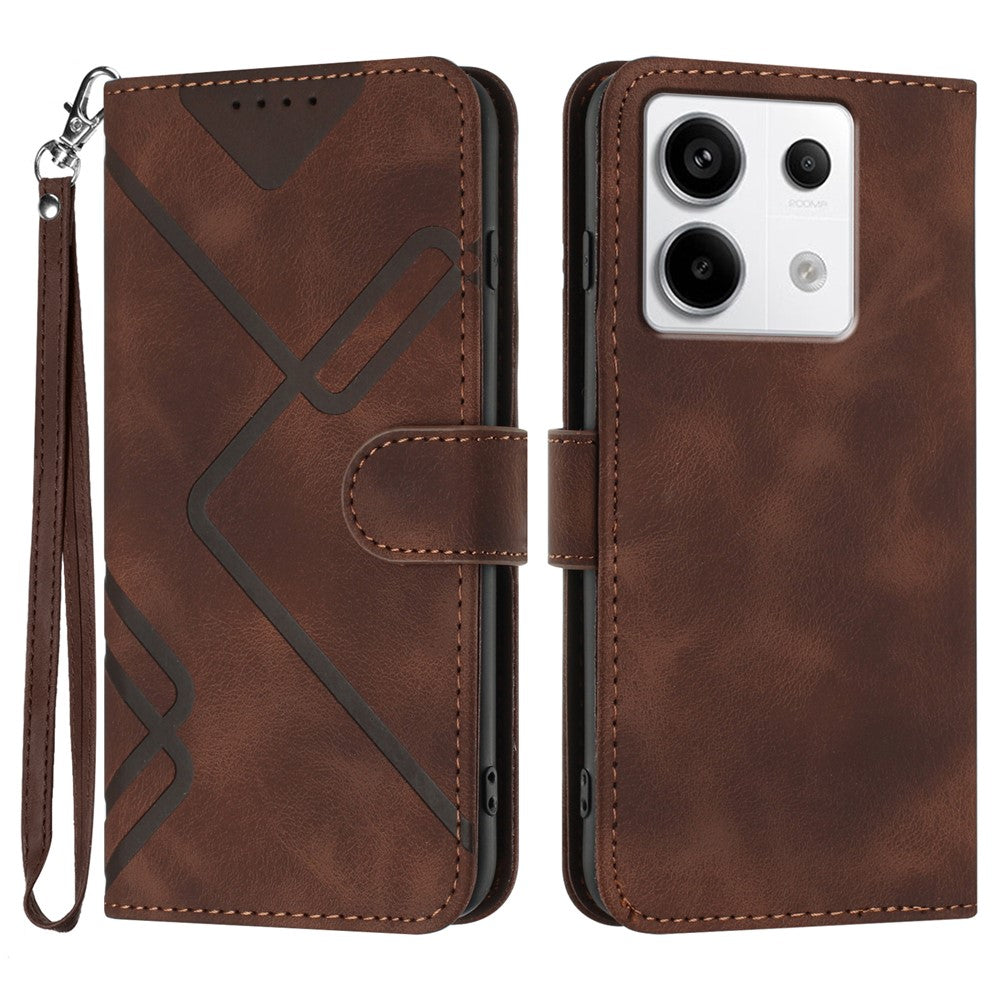 YX0040 For Xiaomi Redmi Note 13 Pro 4G / Poco M6 Pro 4G Case Imprinted Leather Mobile Phone Cover
