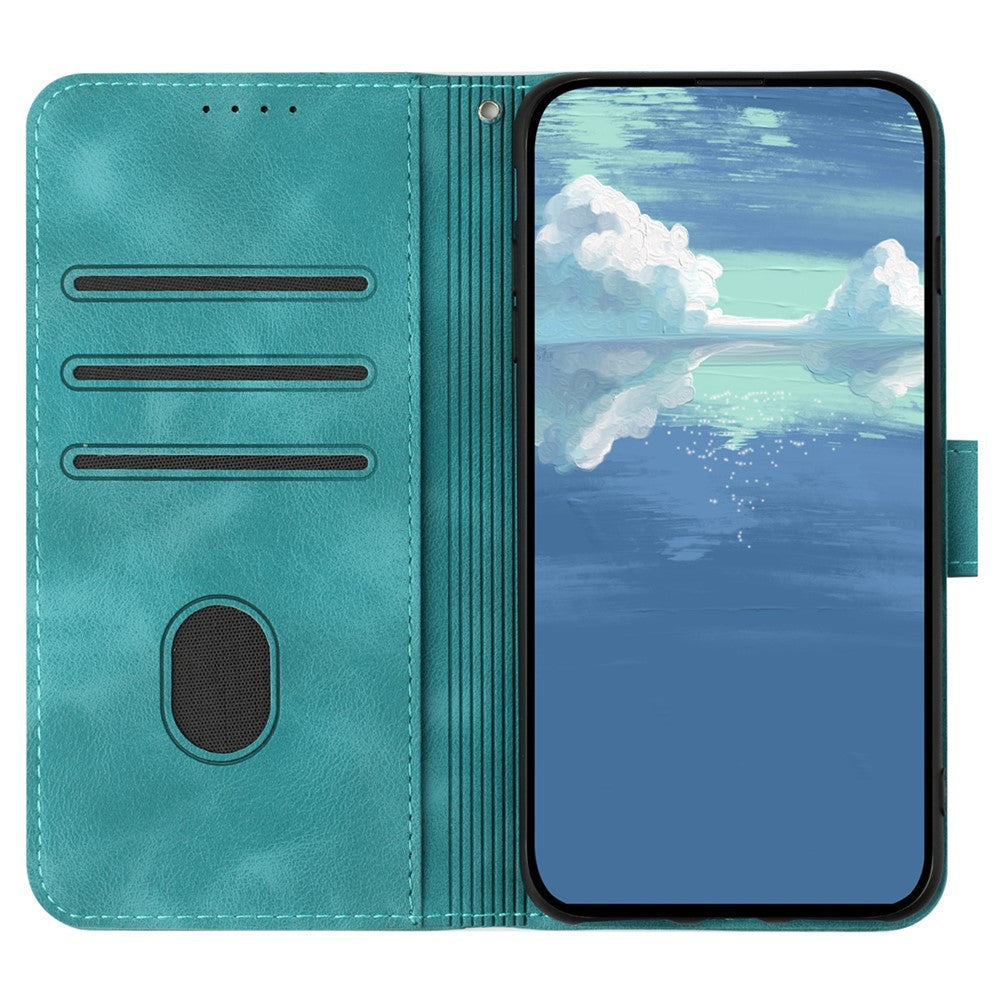 YX0040 För Xiaomi Redmi Note 13 Pro 5G / Poco X6 5G Skal Präglat Läder Stötsäkert Plånboksfodral