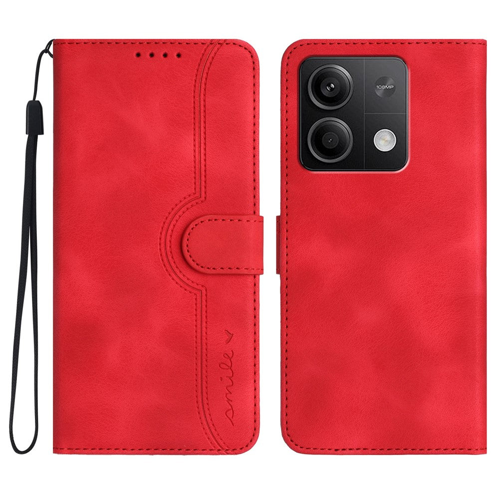 YX003 Läderfodral för Xiaomi Redmi Note 13 5G, Plånboksfodral med fullt skydd, tryckt mobilfodral
