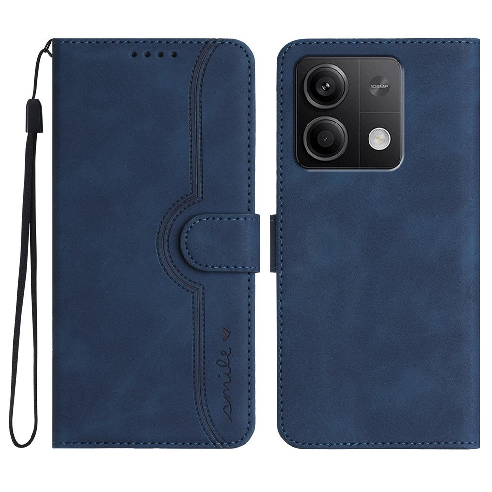 YX003 Läderfodral för Xiaomi Redmi Note 13 5G, Plånboksfodral med fullt skydd, tryckt mobilfodral