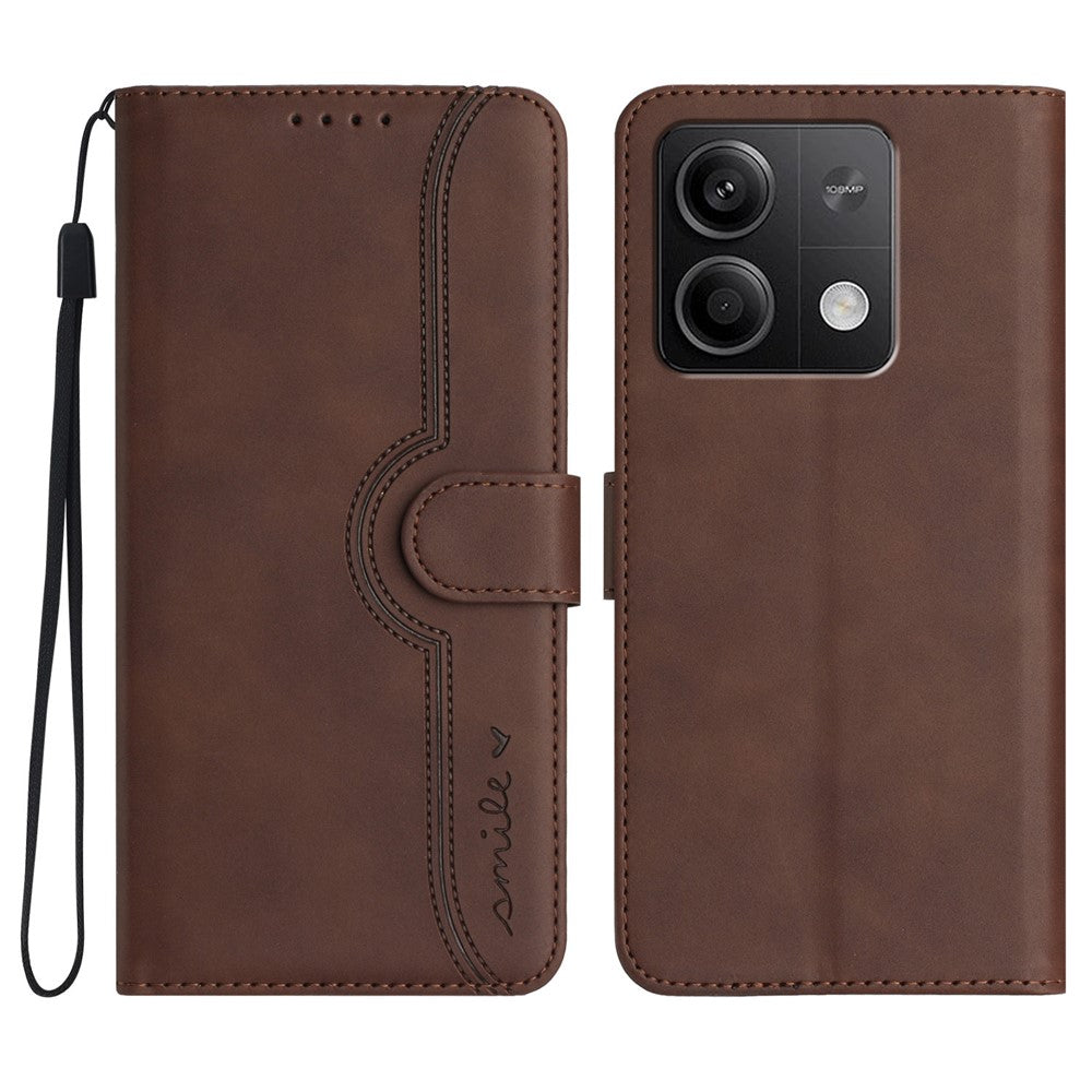 YX003 For Xiaomi Redmi Note 13 5G Leather Case Wallet Stand Full Protection Imprinted Phone Case