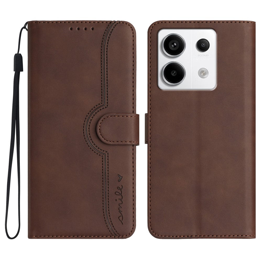 YX003 För Xiaomi Redmi Note 13 Pro 5G / Poco X6 5G Stativfodral Läderplånbok mobilskal med Tryck