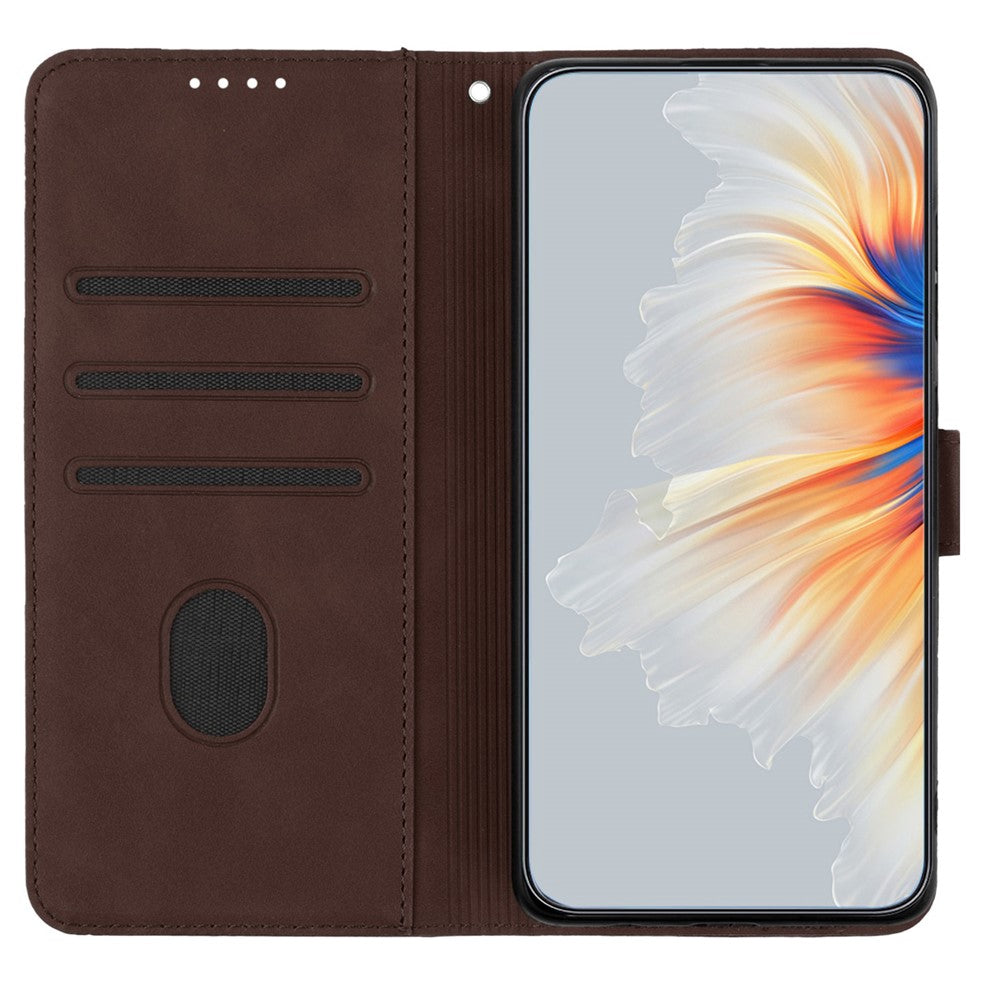 YX003 For Xiaomi Redmi Note 13 4G Case Imprinted Leather Wallet Stand Phone Cover