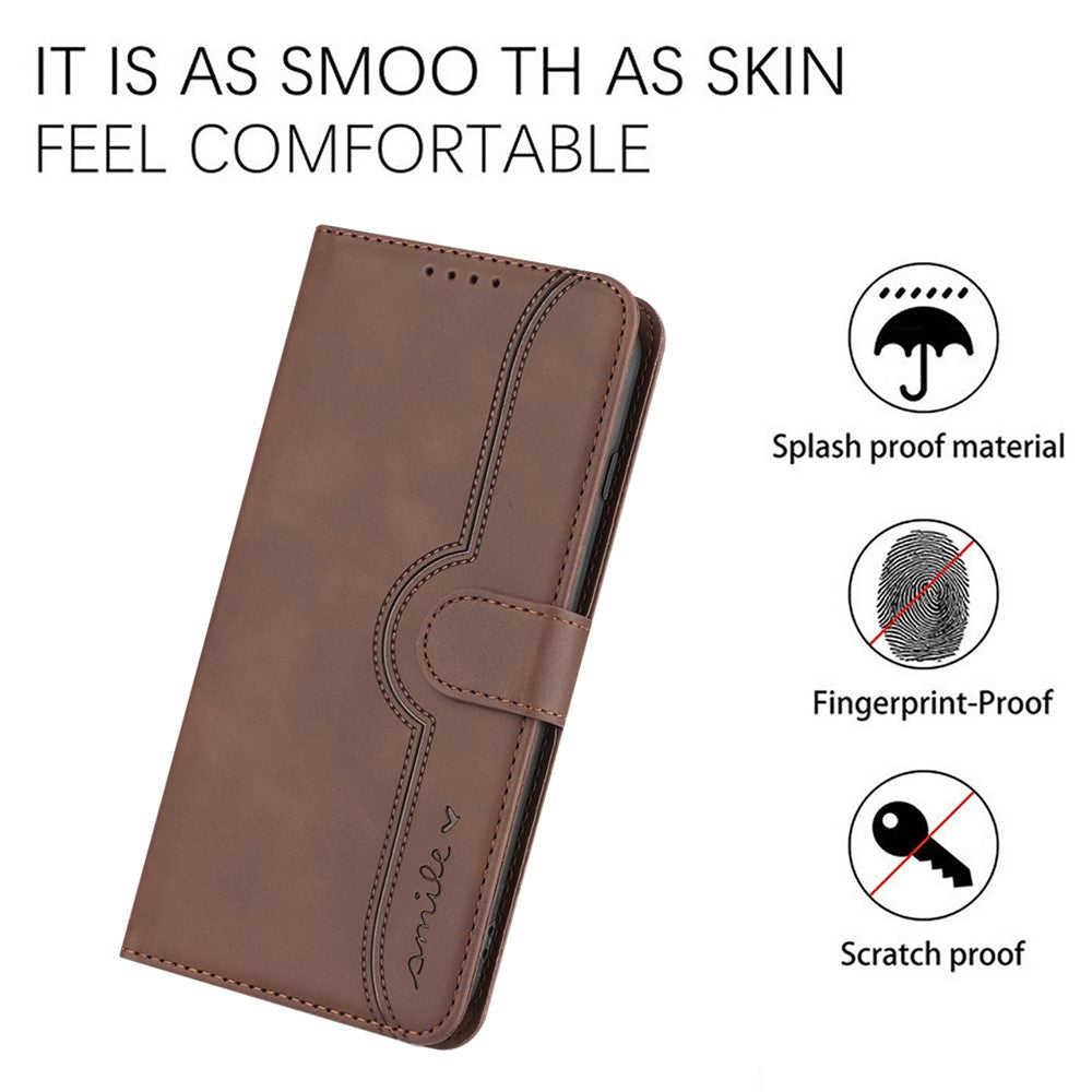 YX003 For Xiaomi Redmi Note 13 4G Case Imprinted Leather Wallet Stand Phone Cover