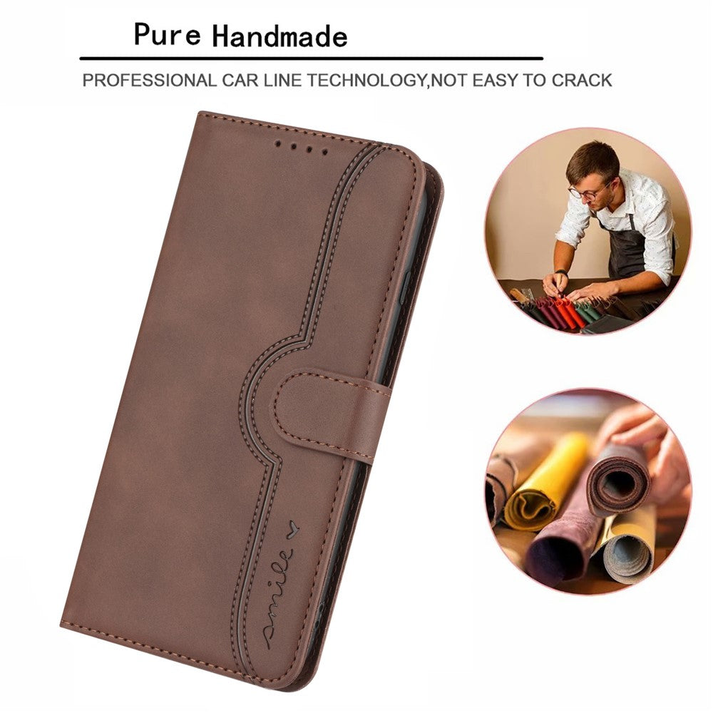 YX003 For Xiaomi Redmi Note 13 4G Case Imprinted Leather Wallet Stand Phone Cover