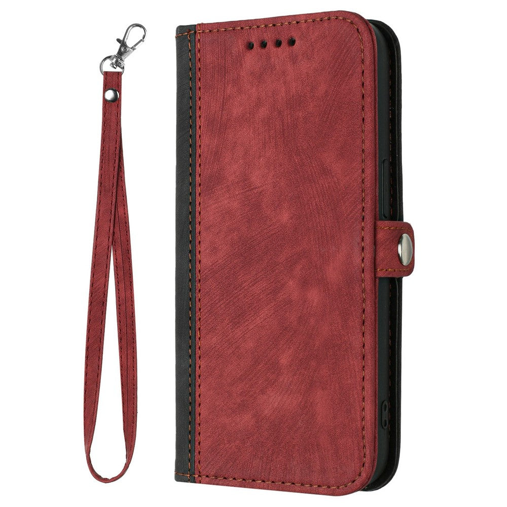 YX0020 For Xiaomi Redmi Note 13 4G Case PU Leather Stand Card Slots Phone Cover with Wrist Strap