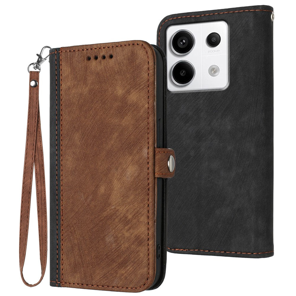 YX0020 For Xiaomi Redmi Note 13 Pro 5G / Poco X6 5G Case Flip PU Leather Wallet Phone Cover with Strap