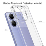 For Xiaomi Redmi Note 13 Pro 4G / Poco M6 Pro 4G Clear Case TPU+Acrylic Back Phone Cover
