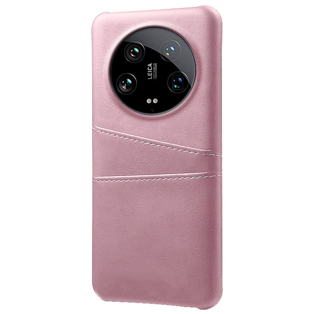 For Xiaomi 14 Ultra Mobile Phone Case PU Leather Coated PC Cover with 2 Card Slots