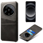 For Xiaomi 14 Ultra Mobile Phone Case PU Leather Coated PC Cover with 2 Card Slots