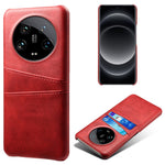 For Xiaomi 14 Ultra Mobile Phone Case PU Leather Coated PC Cover with 2 Card Slots
