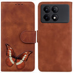 For Xiaomi Poco X6 Pro 5G / Redmi K70E 5G Anti-Scratch Phone Case Butterfly Printing Leather Flip Cover