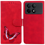 For Xiaomi Poco X6 Pro 5G / Redmi K70E 5G Anti-Scratch Phone Case Butterfly Printing Leather Flip Cover