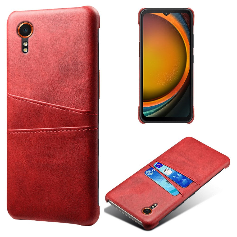 For Samsung Galaxy Xcover7 Case Hard PC Scratch-proof Phone Cover with Dual Card Holder