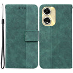For Oppo A59 5G / A2m 5G Case Geometry Imprinted Leather Phone Cover with Wallet