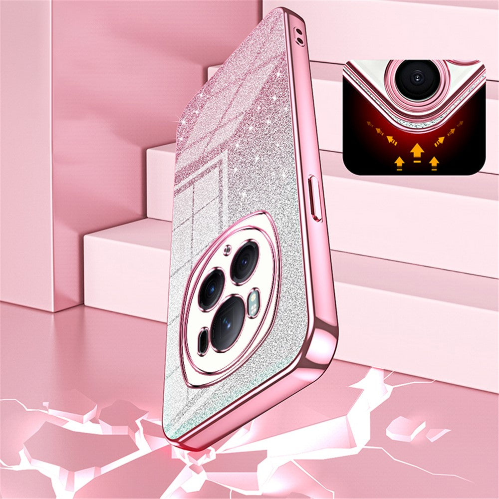 For Honor Magic6 Pro 5G Cell Phone Cases Gradient Glitter Electroplated TPU Shell