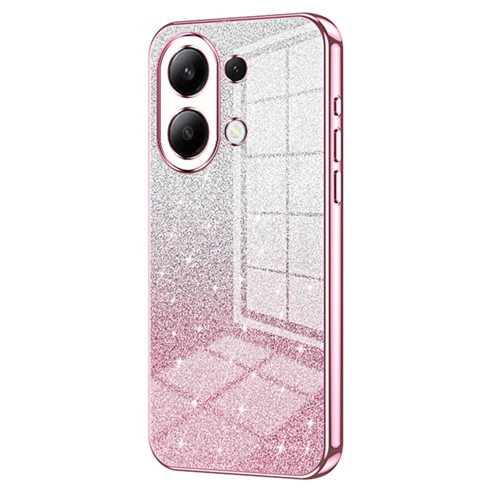 Xiaomi Redmi Note 13 4G Mobilskal Elektropläterat Dropptåligt Gradient Glitter TPU-skal