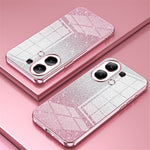 For Xiaomi Redmi Note 13 4G Cell Phone Cases Electroplated Drop Resistant Gradient Glitter TPU Shell