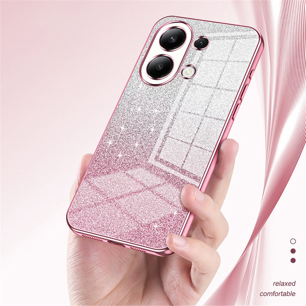 Xiaomi Redmi Note 13 4G Mobilskal Elektropläterat Dropptåligt Gradient Glitter TPU-skal