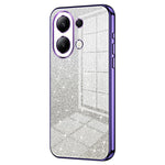 For Xiaomi Redmi Note 13 4G Cell Phone Cases Electroplated Drop Resistant Gradient Glitter TPU Shell