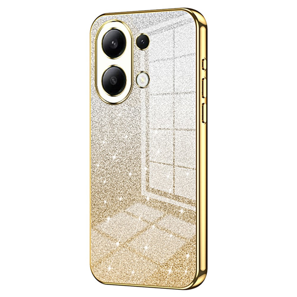 Xiaomi Redmi Note 13 4G Mobilskal Elektropläterat Dropptåligt Gradient Glitter TPU-skal