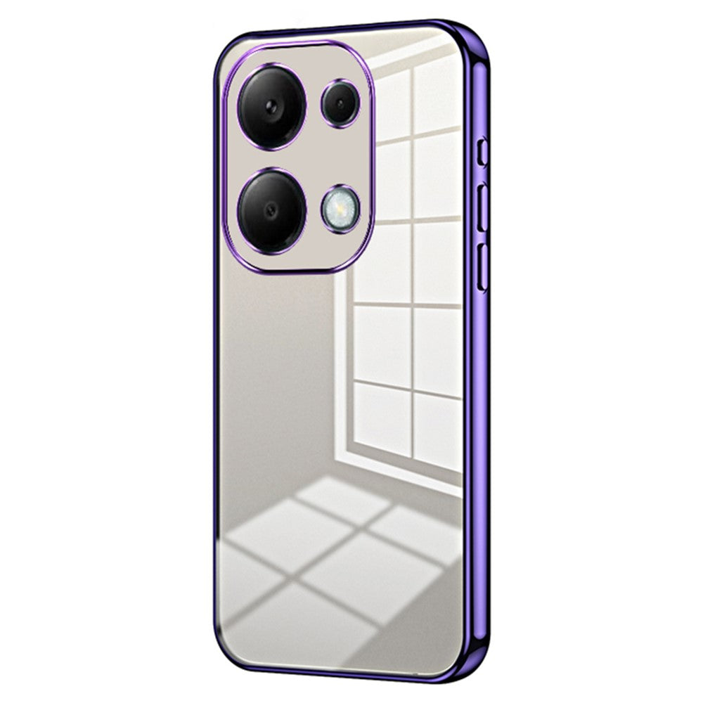 For Xiaomi Redmi Note 13 Pro 4G / Poco M6 Pro 4G Electroplating TPU Cover Cell Phone Case