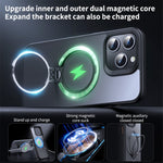 For iPhone 12 Pro / 12 Case Kickstand Shell Compatible with MagSafe TPU+PC Slim-Fit Phone Cover