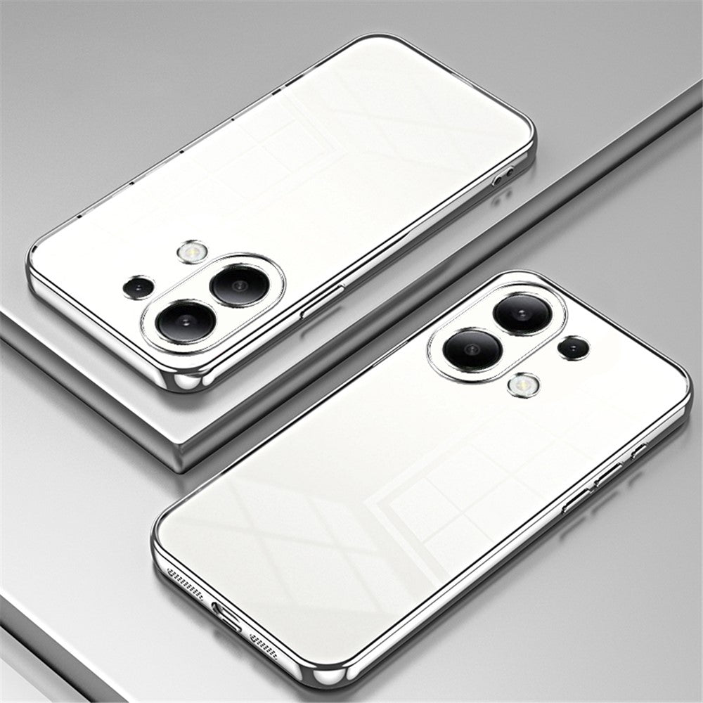 Back Shell for Xiaomi Redmi Note 13 4G Anti-fingerprint Electroplating TPU Cell Phone Case