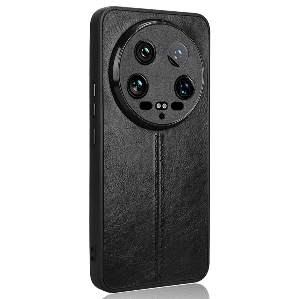 For Xiaomi 14 Ultra Phone Cover Cowhide Texture Stitching Line Shockproof Back Case