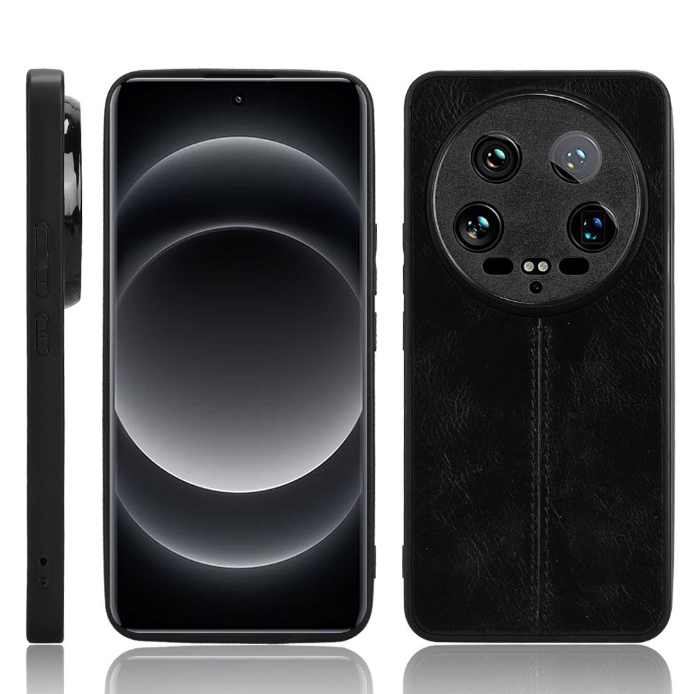 For Xiaomi 14 Ultra Phone Cover Cowhide Texture Stitching Line Shockproof Back Case
