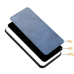 For Xiaomi Redmi A3 / Poco C61 4G Cell Phone Case Stitching Line Design Leather Coated TPU+PC Cover