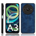 For Xiaomi Redmi A3 / Poco C61 4G Cell Phone Case Stitching Line Design Leather Coated TPU+PC Cover