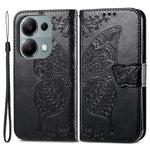 Xiaomi Redmi Note 13 Pro 4G / Poco M6 Pro 4G mobilskal Fjärilstryckt Fodral med Korthållare