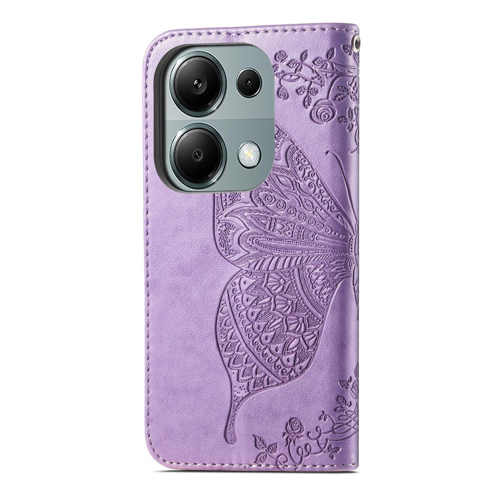 Xiaomi Redmi Note 13 Pro 4G / Poco M6 Pro 4G mobilskal Fjärilstryckt Fodral med Korthållare