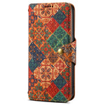 Til iPhone XS Max etui med blomsterprint, pung og beskyttende telefonlædercover