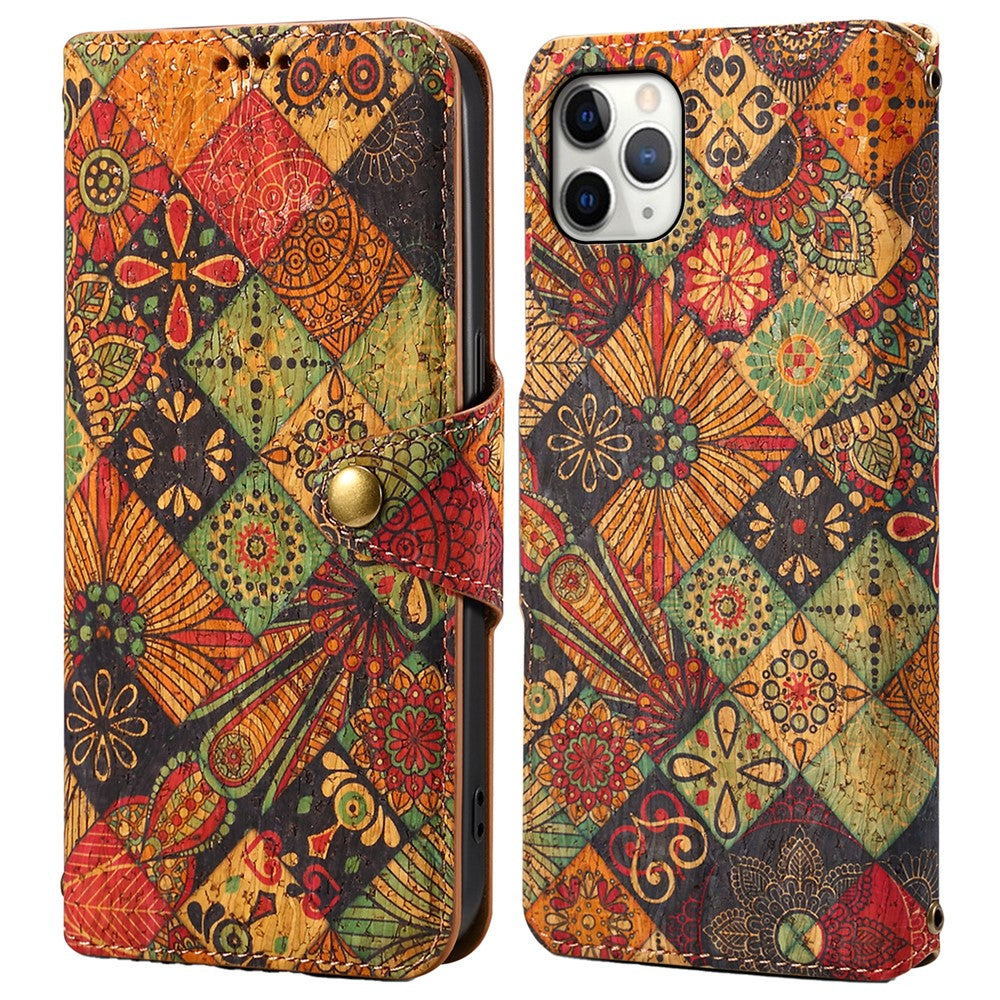 For iPhone 11 Pro Max Floral Phone Case PU Leather Wallet Full Protection Cover