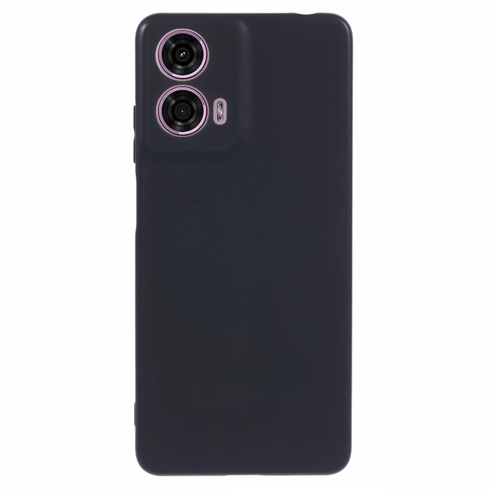 For Motorola Moto E14 4G / G04 4G / G04s 4G / G24 4G Phone Case Black Protective Shell TPU Phone Cover with Glossy Design