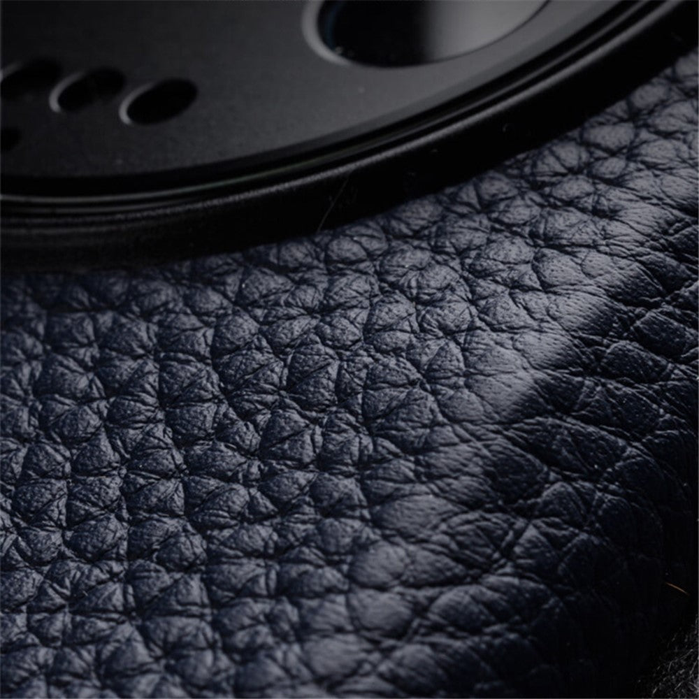 MELKCO Cellphone Case for Xiaomi 13 Pro 5G , Genuine Cow Leather Coated PC Anti-Drop Cover