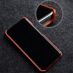MELKCO Cellphone Case for Xiaomi 14 Ultra , Genuine Cow Leather Coated PC Incomplete Back Cover