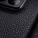MELKCO For Xiaomi 14 Pro Incomplete Edge Phone Case Genuine Cow Leather Coated PC Cover