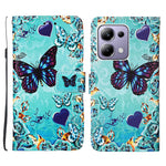 For Xiaomi Redmi Note 13 Pro 4G / Poco M6 Pro 4G Leather Case with Strap and Card Holder Pattern Printing Phone Cover