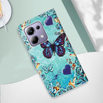 For Xiaomi Redmi Note 13 Pro 4G / Poco M6 Pro 4G Leather Case with Strap and Card Holder Pattern Printing Phone Cover